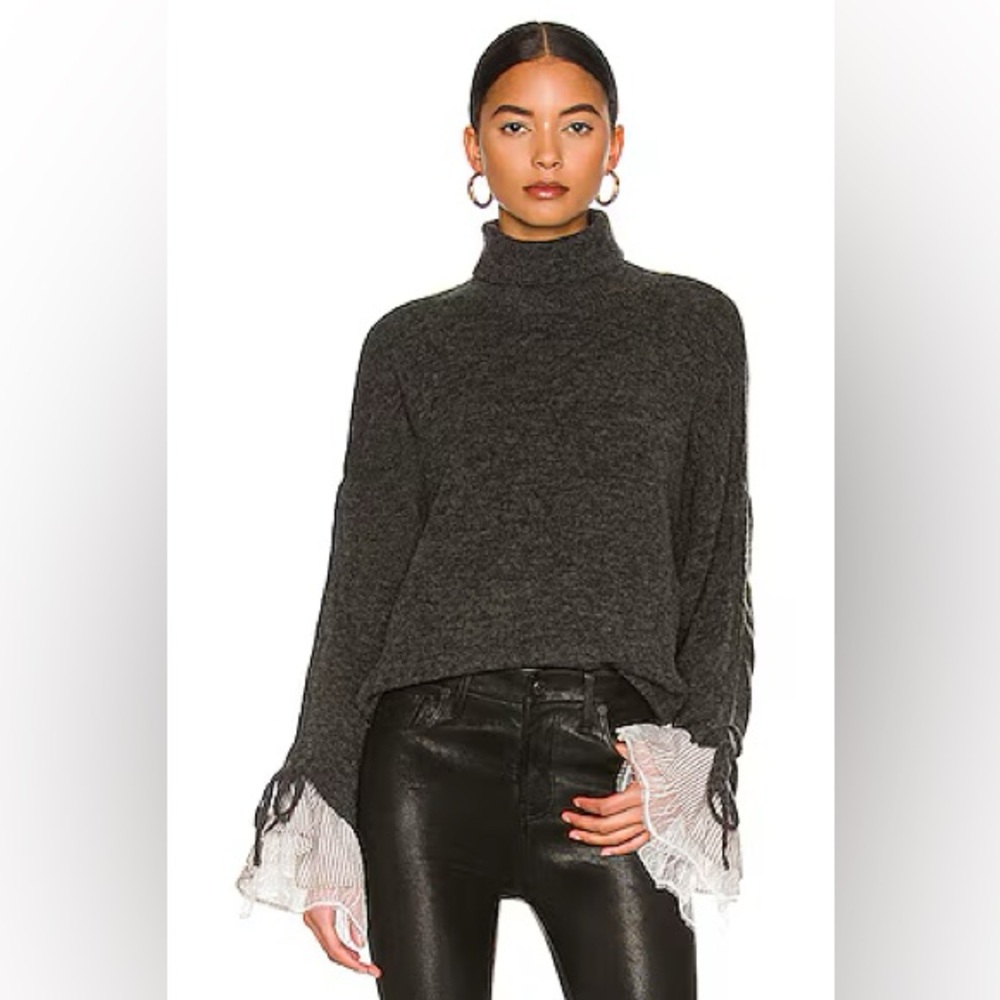 Cinq a Sept Gray Turtleneck Sweater